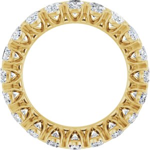 14K Yellow 5 CTW Lab-Grown Diamond Eternity Band Size 7