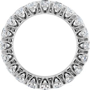 14K White 5 CTW Lab-Grown Diamond Eternity Band Size 7