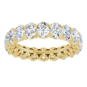 14K Yellow 5 CTW Lab-Grown Diamond Eternity Band Size 7