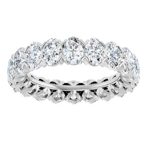 14K White 5 CTW Lab-Grown Diamond Eternity Band Size 7