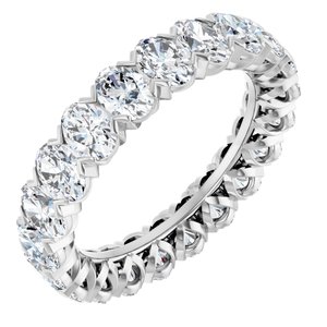 14K White 5 1/4 CTW Lab-Grown Diamond Eternity Band Size 8.5