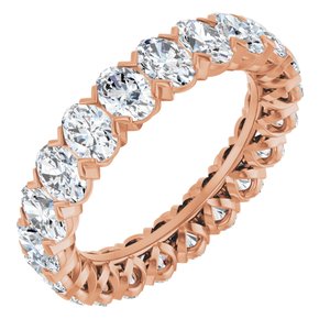 14K Rose 5 1/4 CTW Lab-Grown Diamond Eternity Band Size 8.5