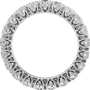 14K White 5 1/4 CTW Lab-Grown Diamond Eternity Band Size 8.5
