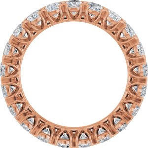 14K Rose 5 1/4 CTW Lab-Grown Diamond Eternity Band Size 8.5