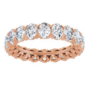 14K Rose 5 CTW Lab-Grown Diamond Eternity Band Size 8