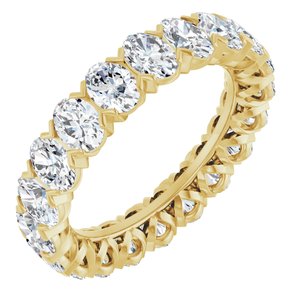 14K Yellow 5 CTW Lab-Grown Diamond Eternity Band Size 8