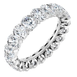 14K White 5 CTW Lab-Grown Diamond Eternity Band Size 8