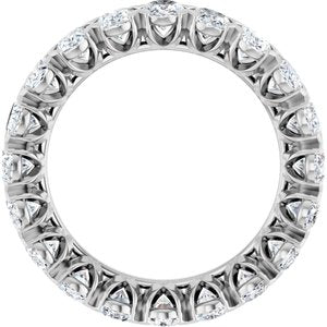 14K White 5 CTW Lab-Grown Diamond Eternity Band Size 8