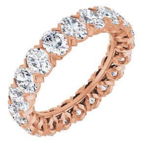 14K Rose 5 CTW Lab-Grown Diamond Eternity Band Size 7.5