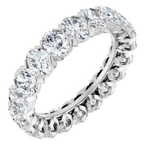 14K White 5 CTW Lab-Grown Diamond Eternity Band Size 7.5