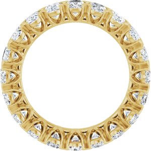 14K Yellow 5 CTW Lab-Grown Diamond Eternity Band Size 7.5
