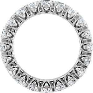 14K White 5 CTW Lab-Grown Diamond Eternity Band Size 7.5
