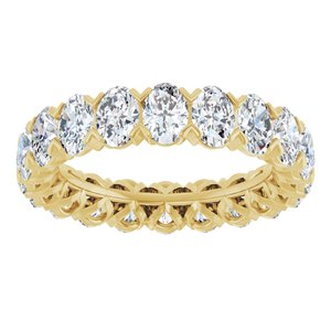 14K Yellow 5 CTW Lab-Grown Diamond Eternity Band Size 7.5