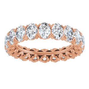14K Rose 5 CTW Lab-Grown Diamond Eternity Band Size 7.5