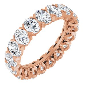 14K Rose 4 3/4 CTW Lab-Grown Diamond Eternity Band Size 6.5