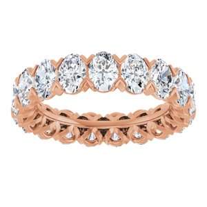 14K Rose 4 3/4 CTW Lab-Grown Diamond Eternity Band Size 6.5