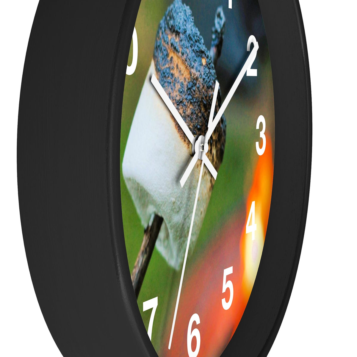 Roasted Marshmallow on a Stick Smores Wall Clock