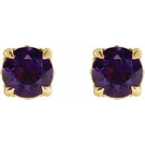 Platinum 6 mm Round  Hidden Halo-Style Stud Earring Mounting – image 4