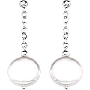 Coin Pearl Earrings