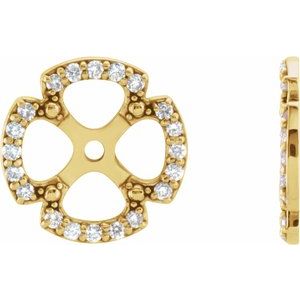 14K Yellow Gold 1/5 CTW Natural Diamond Earring Jackets