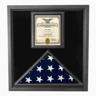 Flag and Certificate Case Black Frame, American Made