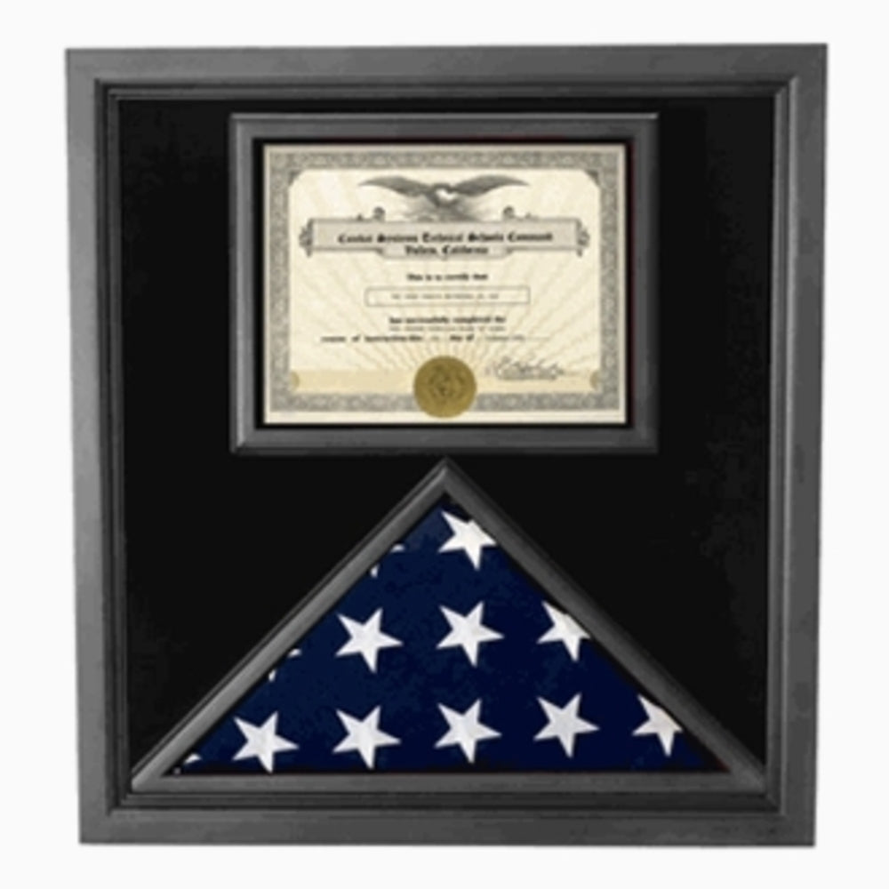Police Medal and Flag Display Case.
