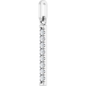Sterling Silver 1/10 CTW Lab-Grown Diamond Bar Pendant