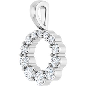 Platinum 1/3 CTW Natural Diamond Graduated Circle Pendant