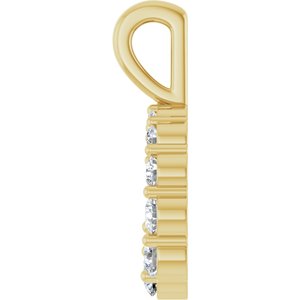 14K Yellow Gold 1/3 CTW Lab-Grown Diamond Graduated Circle Pendant
