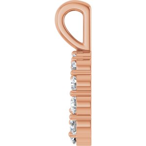 14K Rose Gold 1/3 CTW Natural Diamond Graduated Circle Pendant