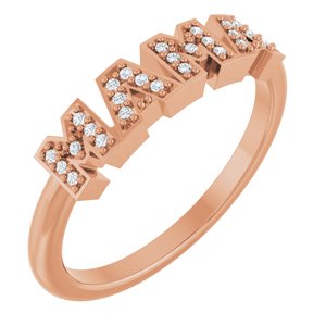 14K Rose Gold .06 CTW Natural Diamond Mama Ring