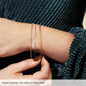 2.7 mm Curb & Paperclip-Style Chain