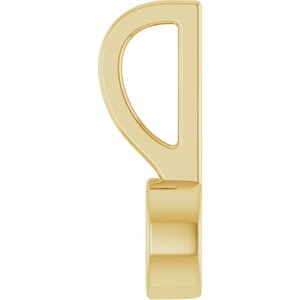 14K Yellow Gold 4x3 mm Oval Solitaire Charm/Pendant Mounting – image 6
