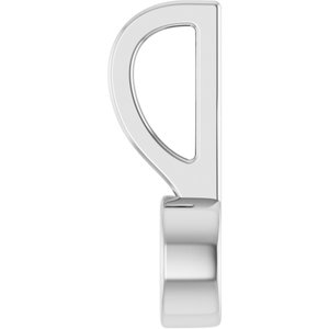 14K White Gold 4x3 mm Oval Solitaire Charm/Pendant Mounting – image 6