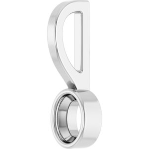 Platinum 4x3 mm Oval Solitaire Charm/Pendant Mounting – image 4