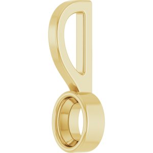 14K Yellow Gold 4x3 mm Oval Solitaire Charm/Pendant Mounting – image 4