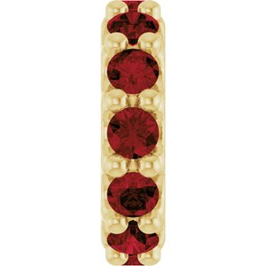 14K Yellow Gold Natural Mozambique Garnet Spacer Charm/Pendant