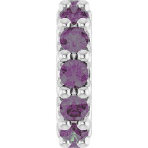 Platinum Natural Alexandrite Spacer Charm/Pendant