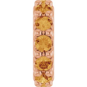 14K Rose Gold Natural Citrine Spacer Charm/Pendant