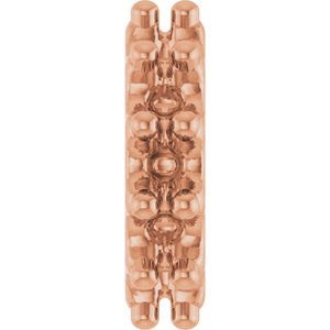 14K Rose Gold 2 mm Round Accented Spacer Charm/Pendant Mounting – image 2