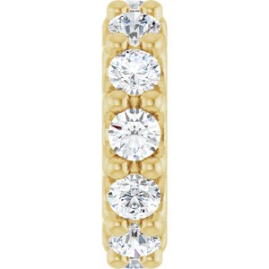 18K Yellow Gold-Plated Sterling Silver Lab-Grown Diamond Spacer Charm/Pendant