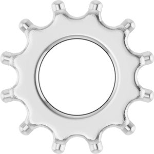 Platinum 2 mm Round Accented Spacer Charm/Pendant Mounting – image 6
