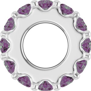 14K White Gold Lab-Grown Alexandrite Spacer Charm/Pendant – image 3