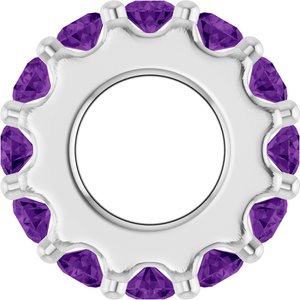 Sterling Silver Natural Amethyst Spacer Charm/Pendant – image 3