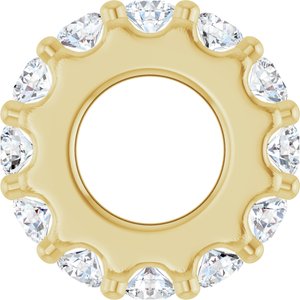 14K Yellow Gold 1/3 CTW Natural Diamond Spacer Charm/Pendant – image 3