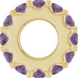 14K Yellow Gold Natural Alexandrite Spacer Charm/Pendant – image 3