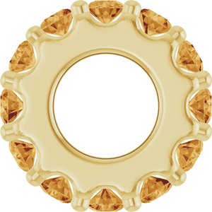 18K Yellow Gold-Plated Sterling Silver Natural Citrine Spacer Charm/Pendant – image 3