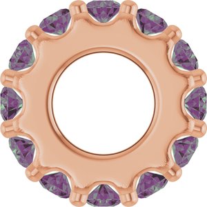 14K Rose Gold Lab-Grown Alexandrite Spacer Charm/Pendant – image 3
