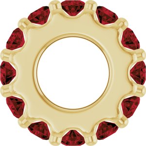 14K Yellow Gold Natural Mozambique Garnet Spacer Charm/Pendant – image 3