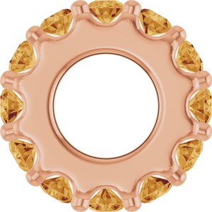 14K Rose Gold Natural Citrine Spacer Charm/Pendant – image 3